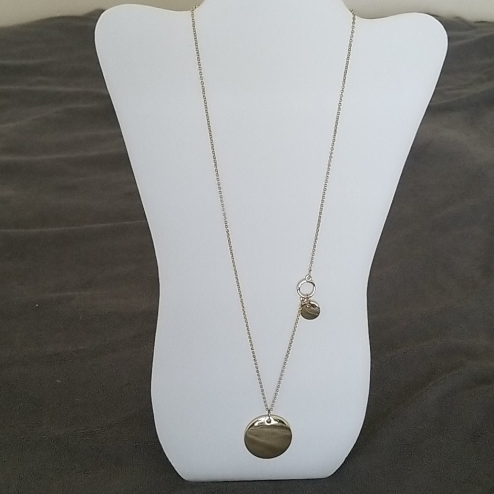 Goldtone Circle Necklace